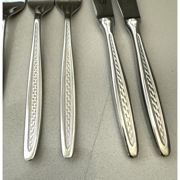 Hoogosil Rostfrei Solingen 4 Forks 2 Knives 18/10 Stainless Steel Flatware - Picture 3 of 9